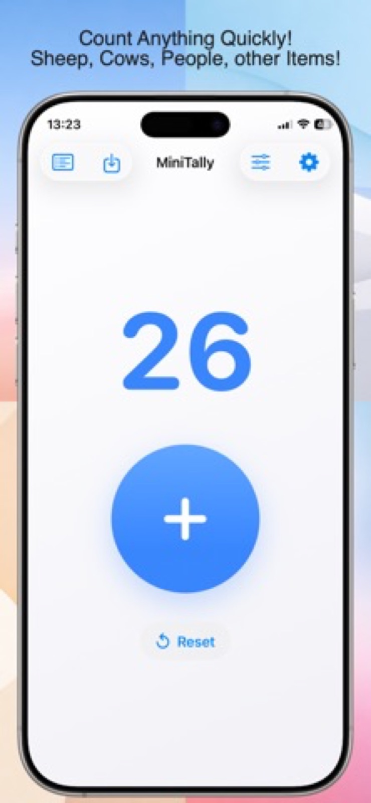 MiniTally Counter app screenshot 1 on iPhone & iPad