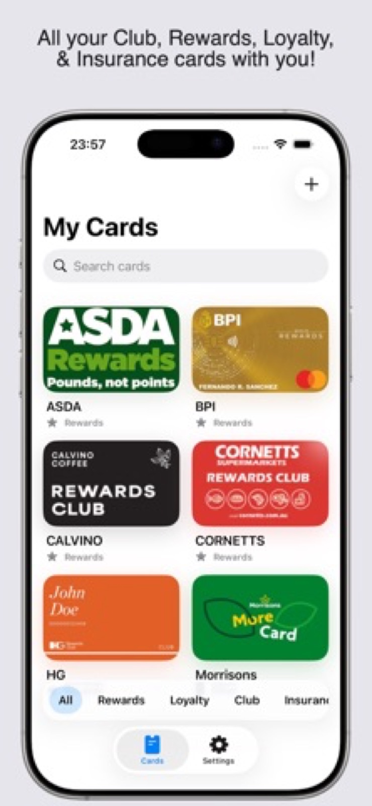 MyClubRewards app screenshot 1 on iPhone & iPad